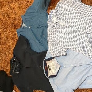 Men's medium short sleeve dress shirts blouses